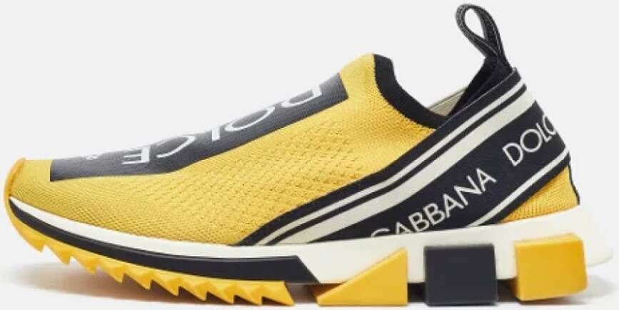 Dolce & Gabbana Pre-owned Fabric sneakers Yellow Heren