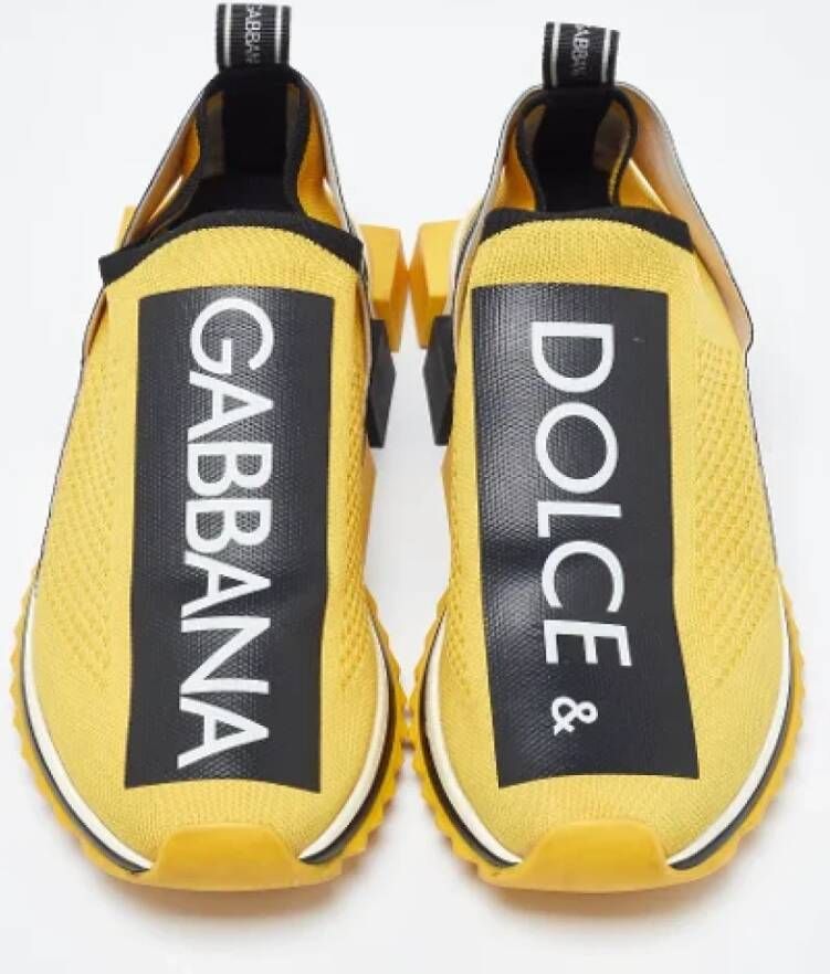 Dolce & Gabbana Pre-owned Fabric sneakers Yellow Heren