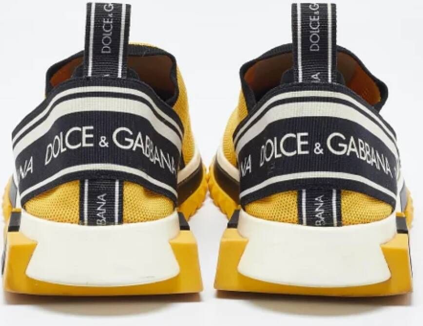 Dolce & Gabbana Pre-owned Fabric sneakers Yellow Heren