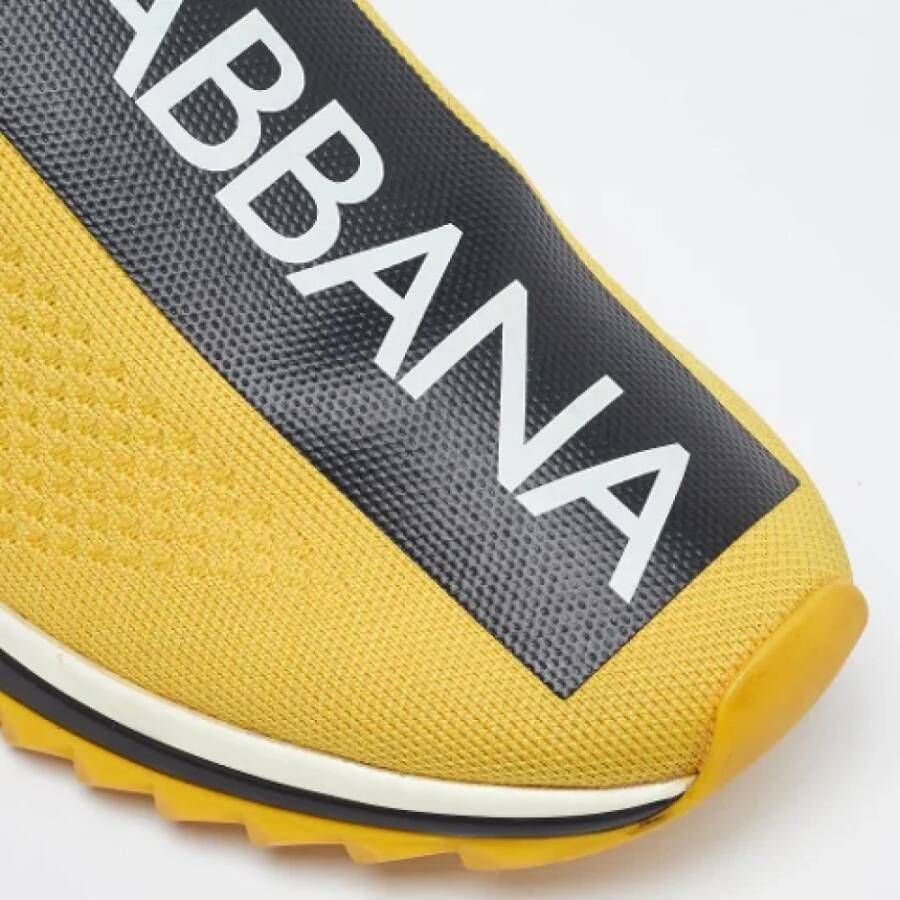 Dolce & Gabbana Pre-owned Fabric sneakers Yellow Heren