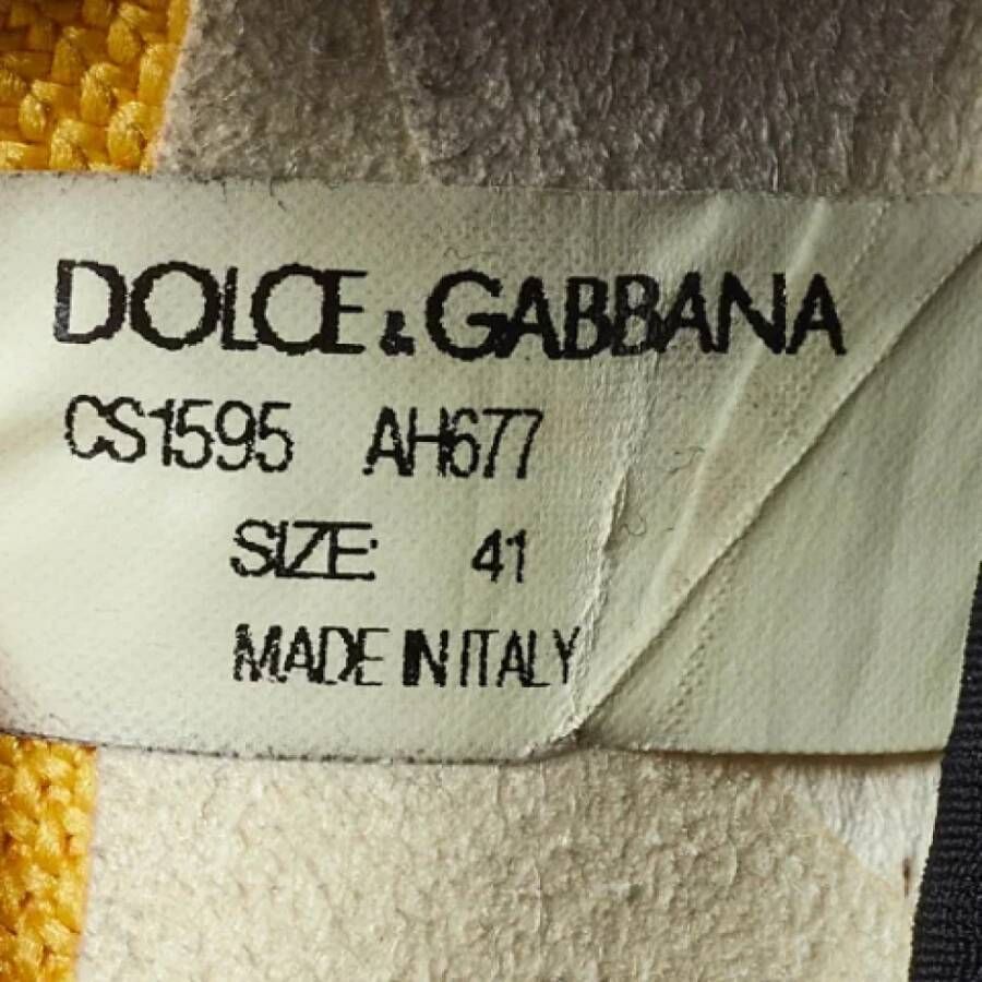 Dolce & Gabbana Pre-owned Fabric sneakers Yellow Heren