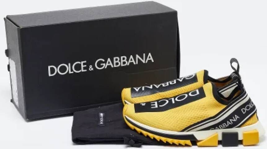 Dolce & Gabbana Pre-owned Fabric sneakers Yellow Heren