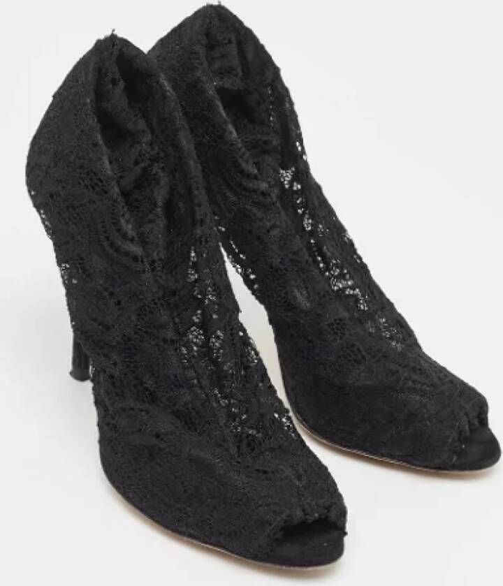 Dolce & Gabbana Pre-owned Lace boots Black Dames