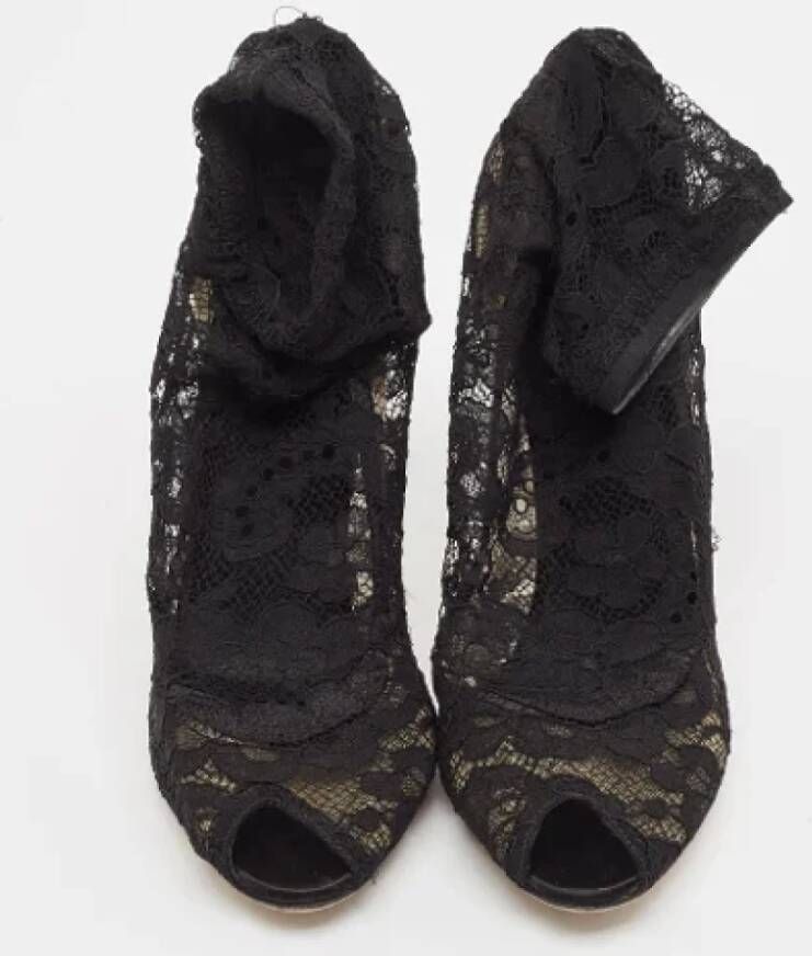 Dolce & Gabbana Pre-owned Lace boots Black Dames