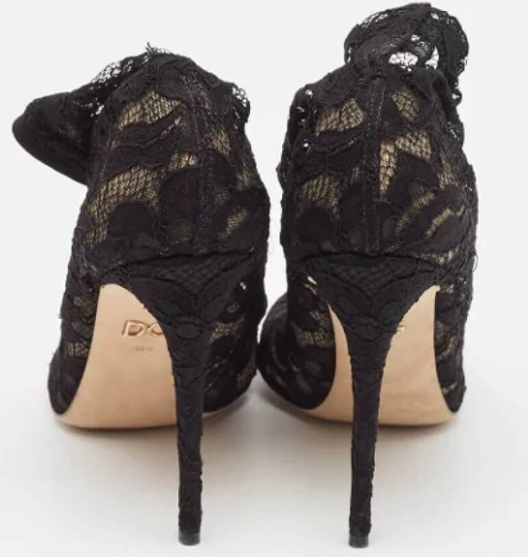 Dolce & Gabbana Pre-owned Lace boots Black Dames