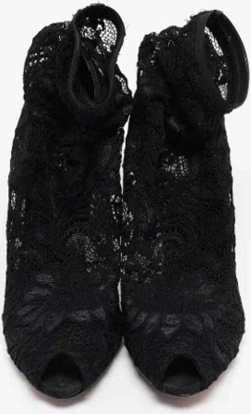 Dolce & Gabbana Pre-owned Lace boots Black Dames