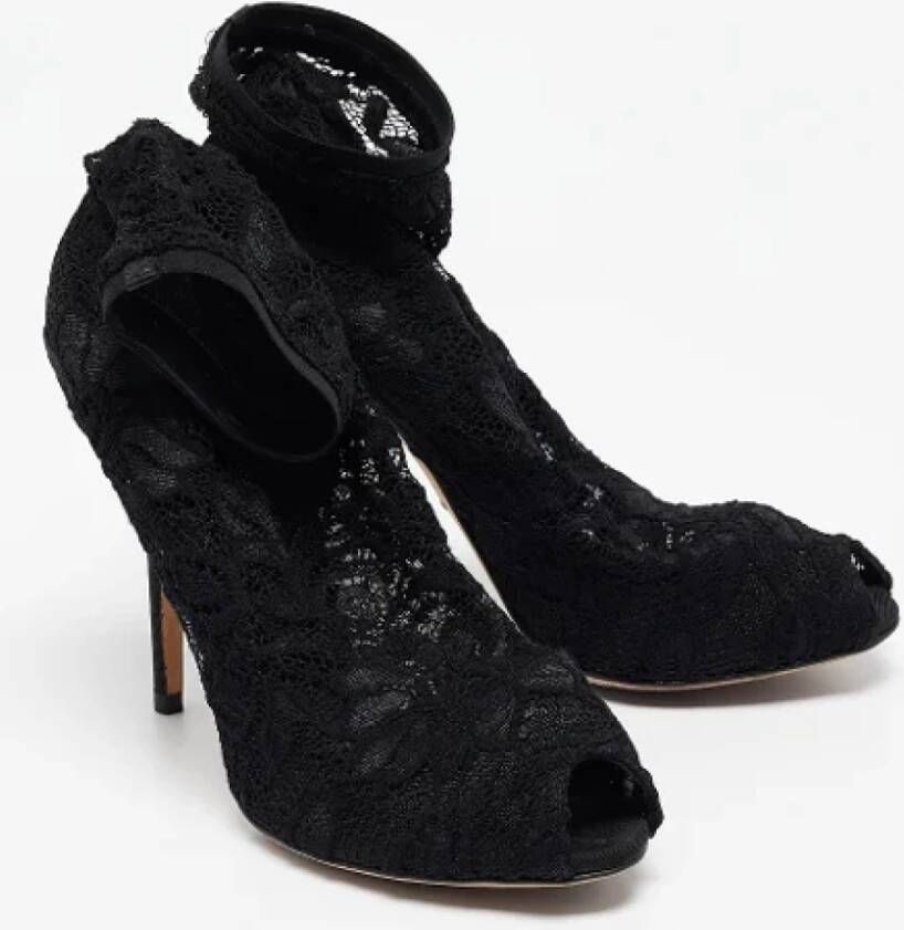 Dolce & Gabbana Pre-owned Lace boots Black Dames