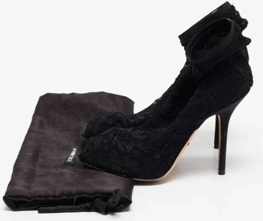 Dolce & Gabbana Pre-owned Lace boots Black Dames