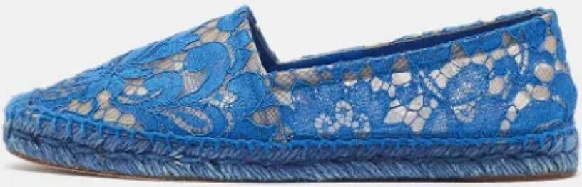 Dolce & Gabbana Pre-owned Lace flats Blue Dames