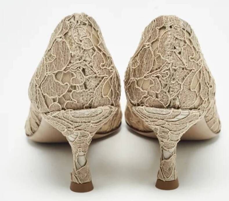 Dolce & Gabbana Pre-owned Lace heels Beige Dames