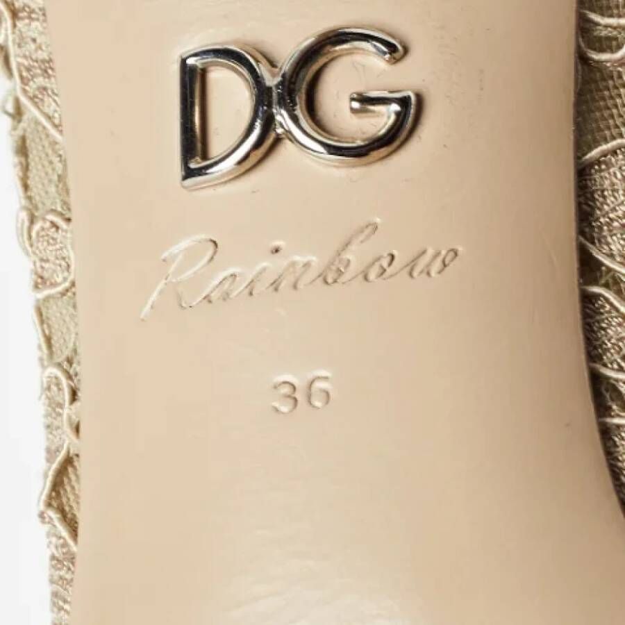 Dolce & Gabbana Pre-owned Lace heels Beige Dames