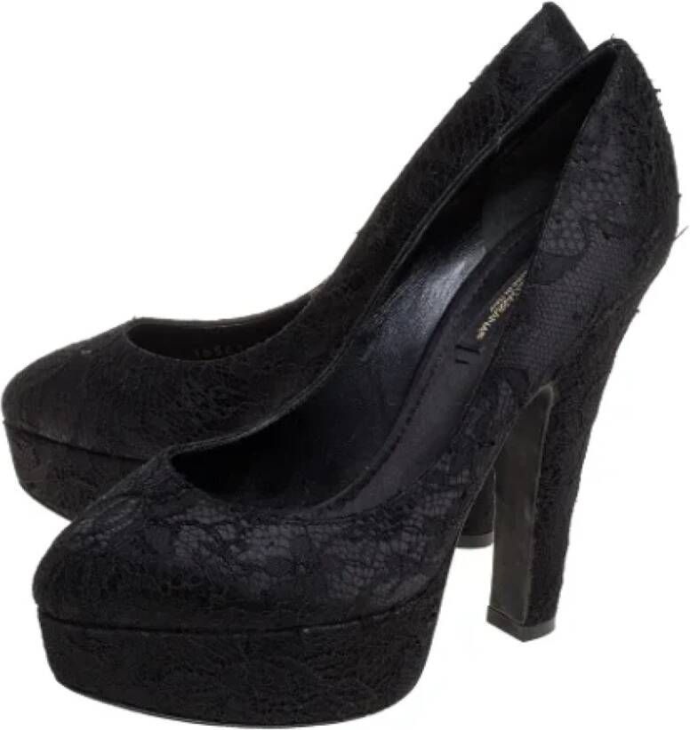 Dolce & Gabbana Pre-owned Lace heels Black Dames