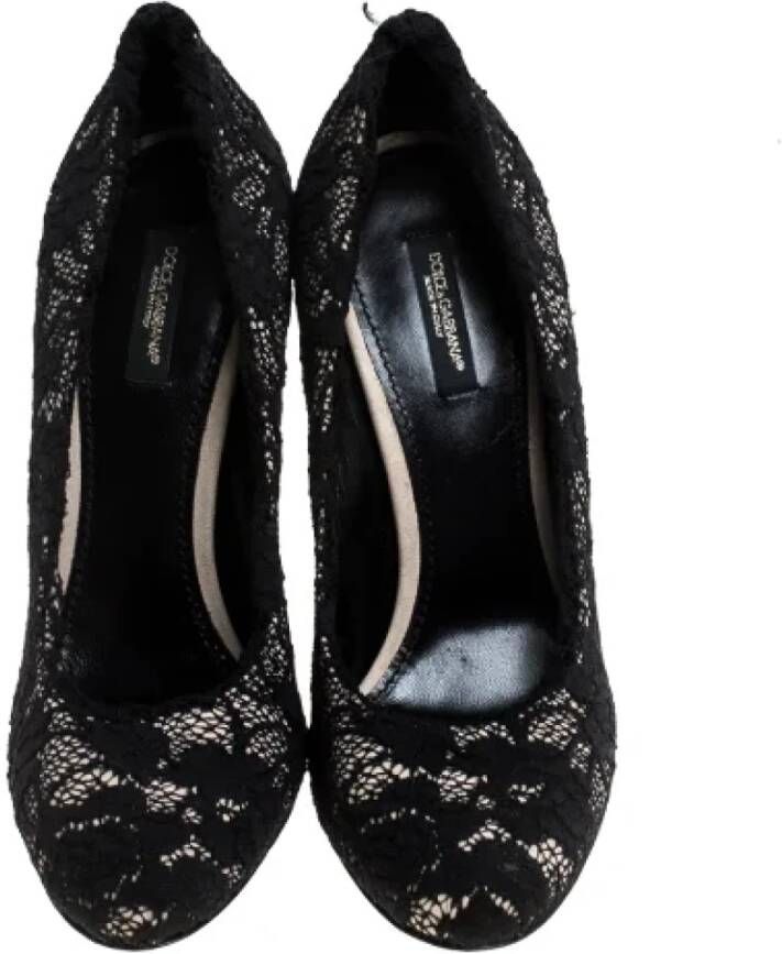 Dolce & Gabbana Pre-owned Lace heels Black Dames