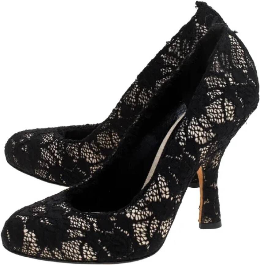 Dolce & Gabbana Pre-owned Lace heels Black Dames