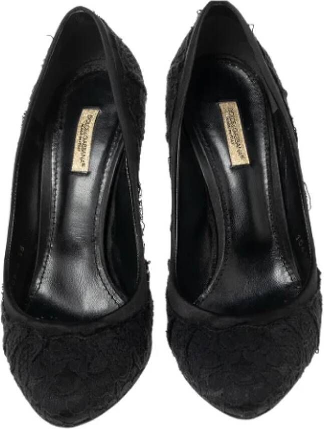 Dolce & Gabbana Pre-owned Lace heels Black Dames