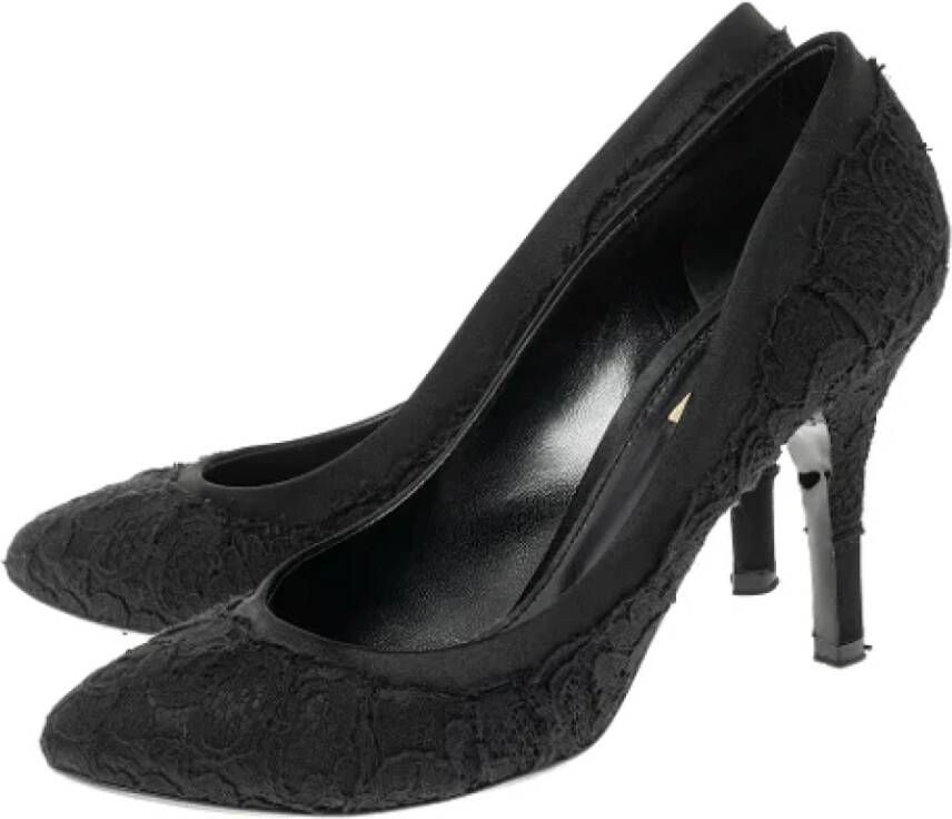 Dolce & Gabbana Pre-owned Lace heels Black Dames