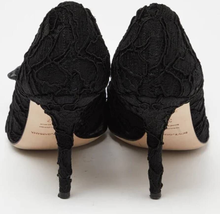 Dolce & Gabbana Pre-owned Lace heels Black Dames