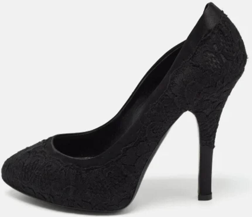 Dolce & Gabbana Pre-owned Lace heels Black Dames