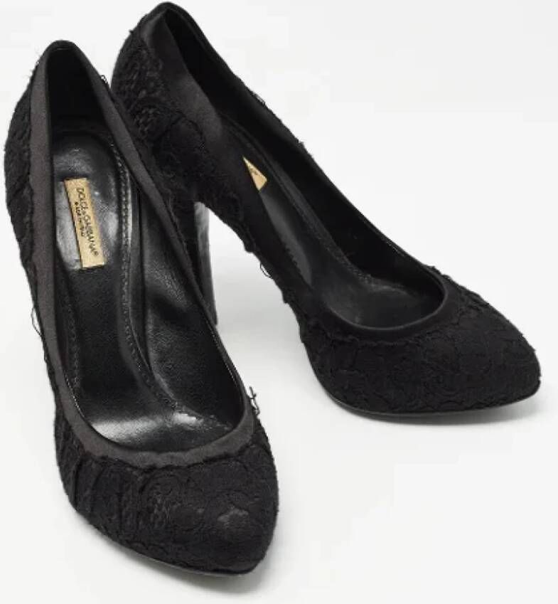 Dolce & Gabbana Pre-owned Lace heels Black Dames