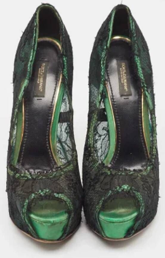 Dolce & Gabbana Pre-owned Lace heels Black Dames