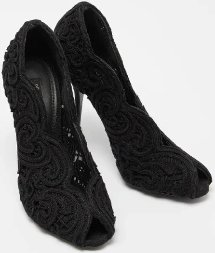 Dolce & Gabbana Pre-owned Lace heels Black Dames