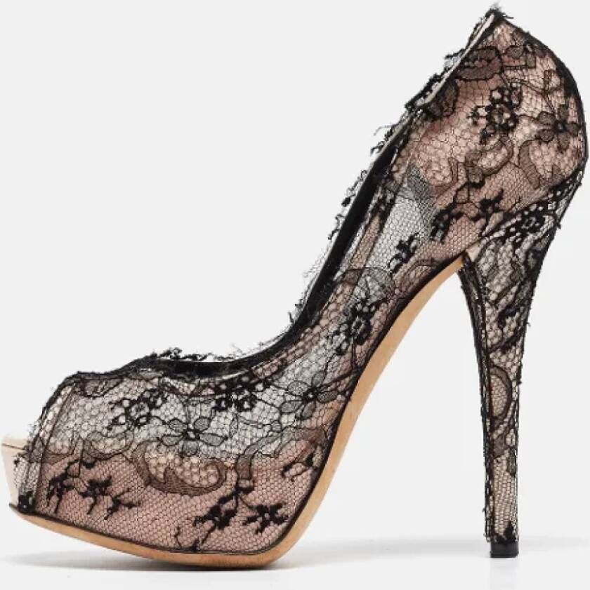 Dolce & Gabbana Pre-owned Lace heels Black Dames