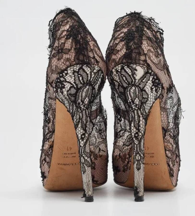 Dolce & Gabbana Pre-owned Lace heels Black Dames