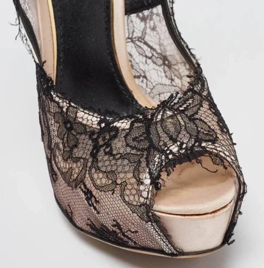 Dolce & Gabbana Pre-owned Lace heels Black Dames