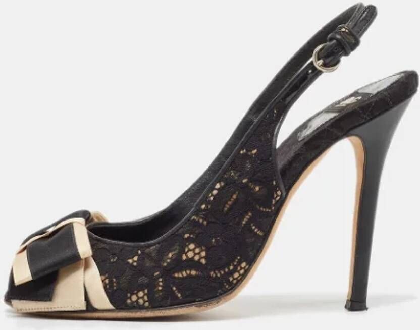 Dolce & Gabbana Pre-owned Lace heels Black Dames