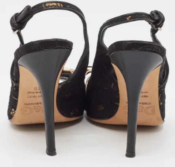 Dolce & Gabbana Pre-owned Lace heels Black Dames