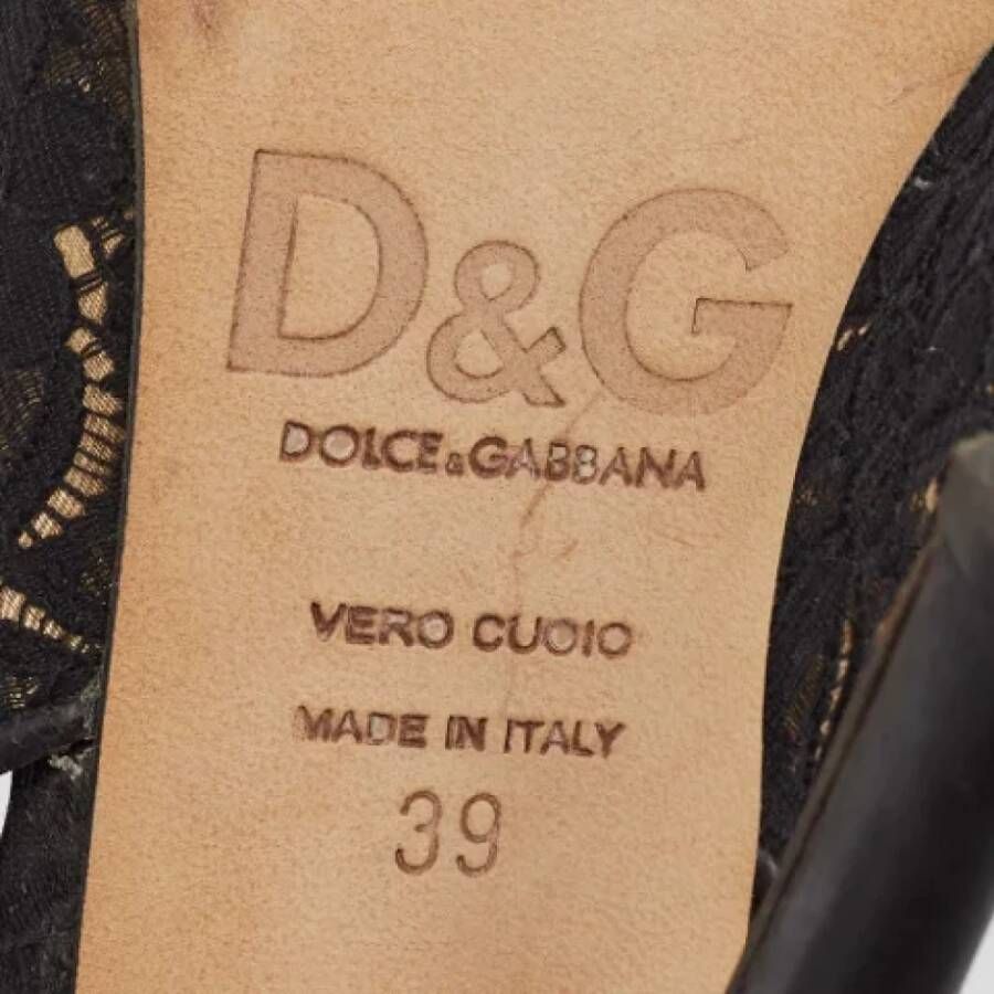 Dolce & Gabbana Pre-owned Lace heels Black Dames