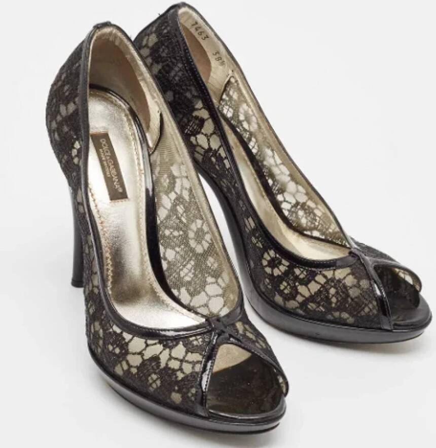 Dolce & Gabbana Pre-owned Lace heels Black Dames