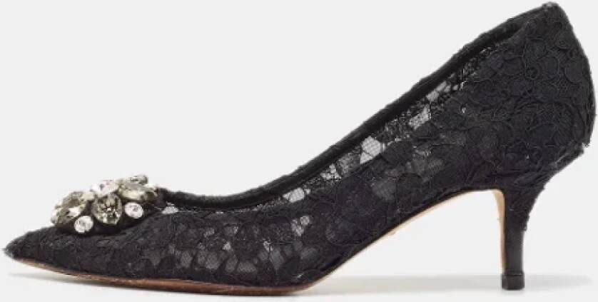 Dolce & Gabbana Pre-owned Lace heels Black Dames