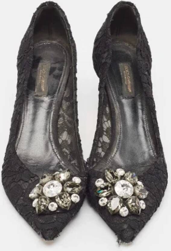 Dolce & Gabbana Pre-owned Lace heels Black Dames