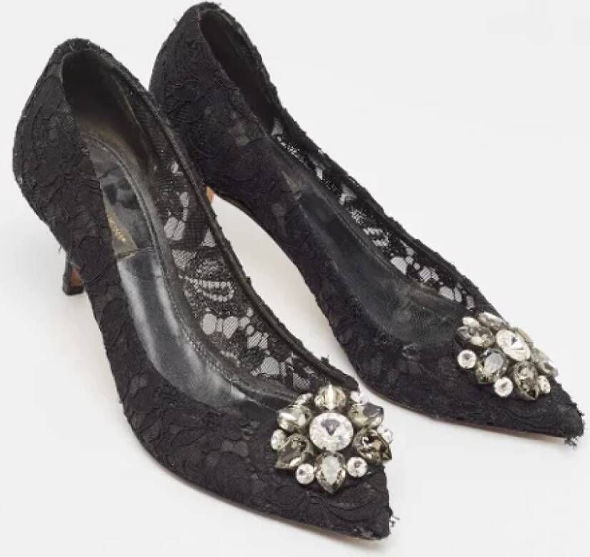 Dolce & Gabbana Pre-owned Lace heels Black Dames