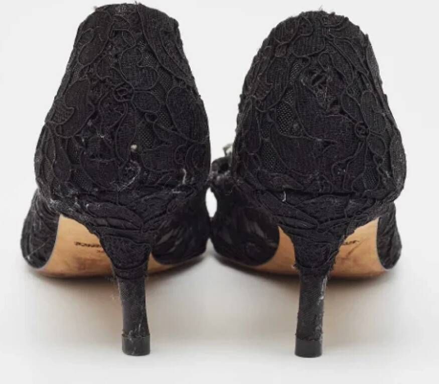 Dolce & Gabbana Pre-owned Lace heels Black Dames