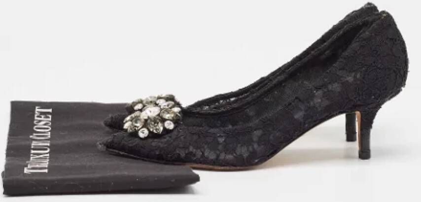 Dolce & Gabbana Pre-owned Lace heels Black Dames