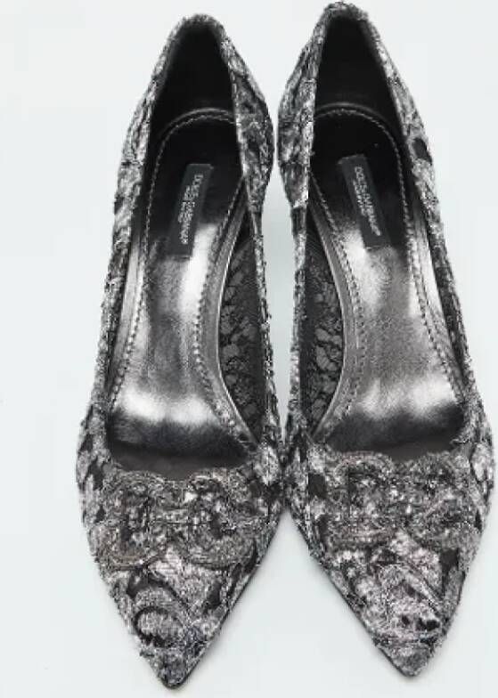 Dolce & Gabbana Pre-owned Lace heels Gray Dames