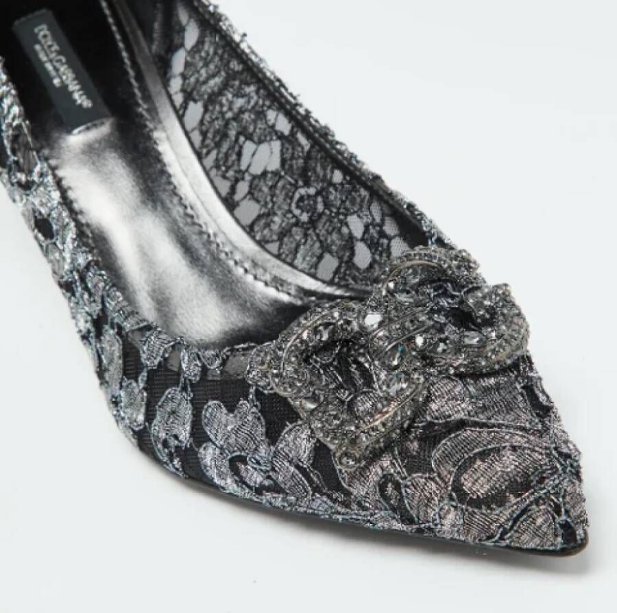 Dolce & Gabbana Pre-owned Lace heels Gray Dames