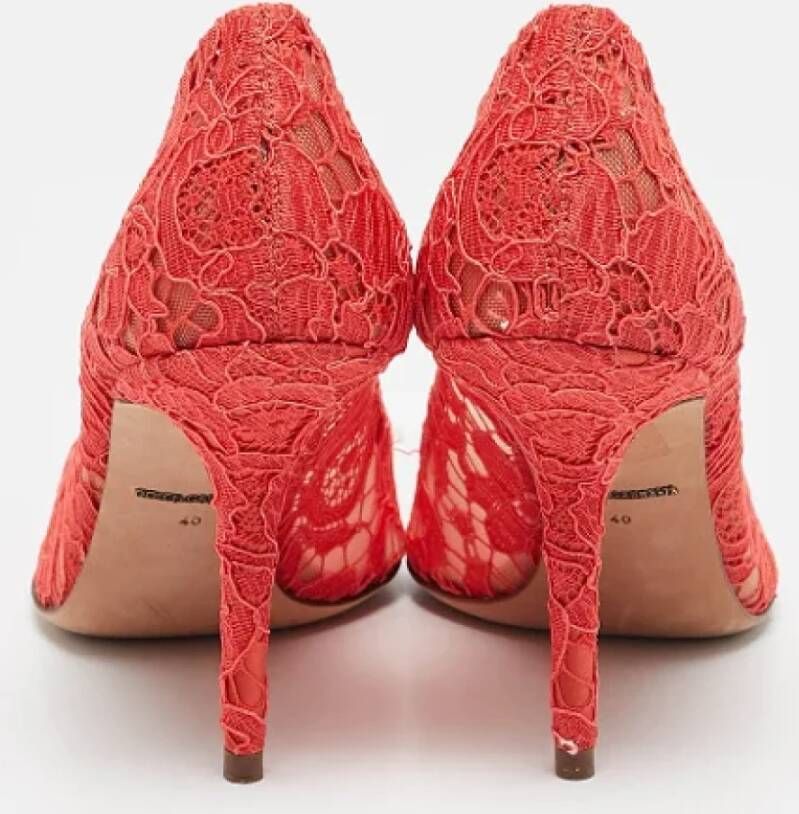 Dolce & Gabbana Pre-owned Lace heels Pink Dames