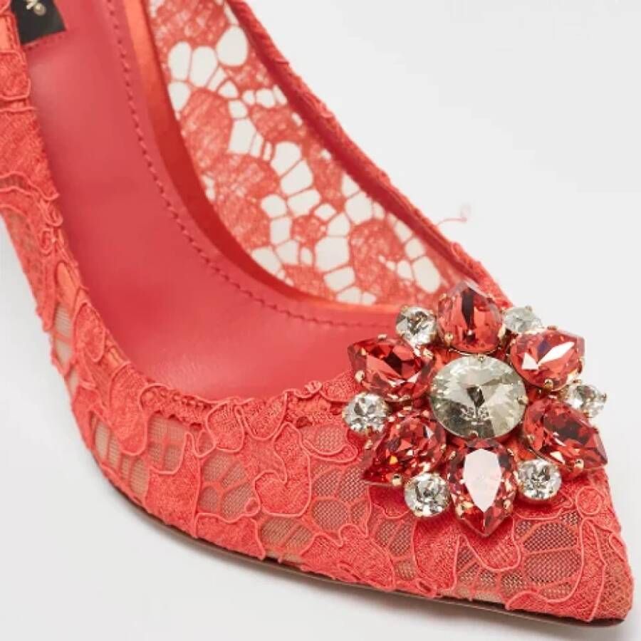 Dolce & Gabbana Pre-owned Lace heels Pink Dames