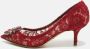 Dolce & Gabbana Pre-owned Lace heels Red Dames - Thumbnail 2