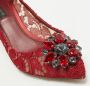 Dolce & Gabbana Pre-owned Lace heels Red Dames - Thumbnail 7