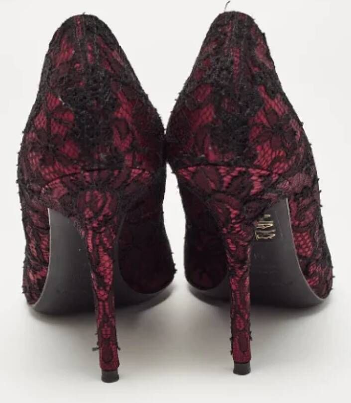 Dolce & Gabbana Pre-owned Lace heels Red Dames