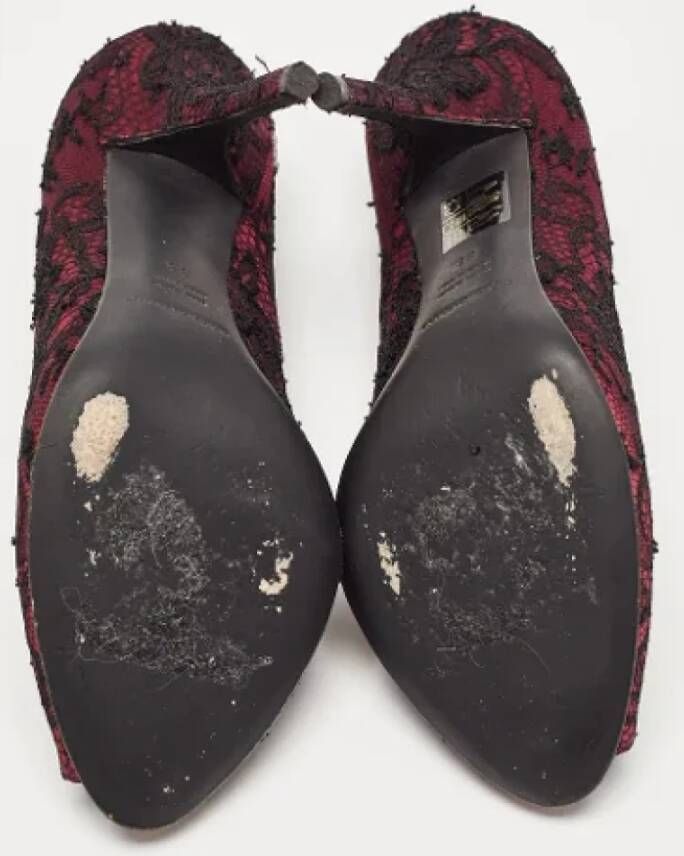 Dolce & Gabbana Pre-owned Lace heels Red Dames