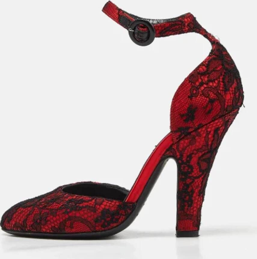 Dolce & Gabbana Pre-owned Lace heels Red Dames