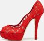 Dolce & Gabbana Pre-owned Lace heels Red Dames - Thumbnail 2