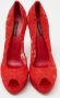 Dolce & Gabbana Pre-owned Lace heels Red Dames - Thumbnail 3