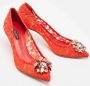 Dolce & Gabbana Pre-owned Lace heels Red Dames - Thumbnail 4