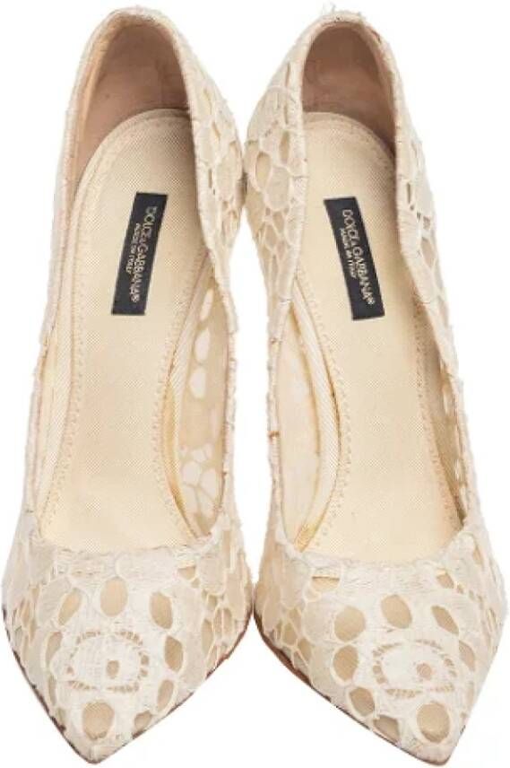 Dolce & Gabbana Pre-owned Lace heels White Dames